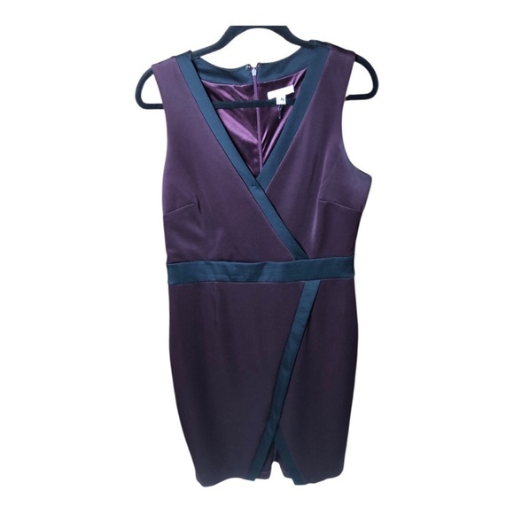 New York & Company Dresses & Skirts - New York & Company Plum and Black Midi Dress